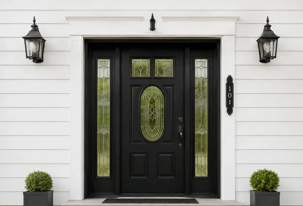 High-quality entry door and trim installation services by Summit Home Improvement in Wichita, Kansas.